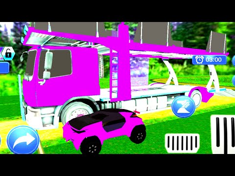 US Police Vehicles Cargo Truck Driving - Police Car Transporter Simulator - Android GamePlay
