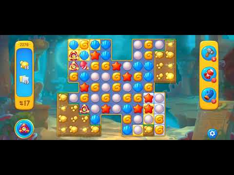 Fishdom Easy Level 2276 (with full seashell  [Super Lightning]) @choraelmin