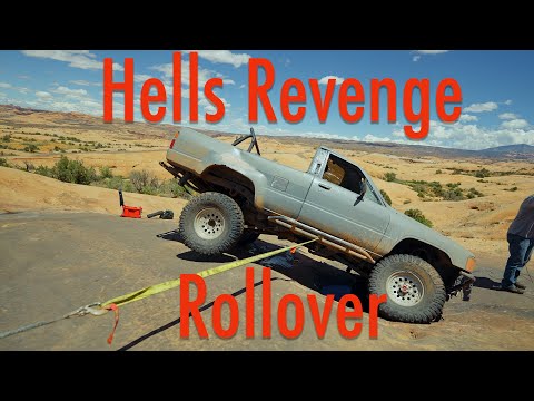 Hells Revenge Trail, Moab. Toyota 4Runner Rollover/Recovery