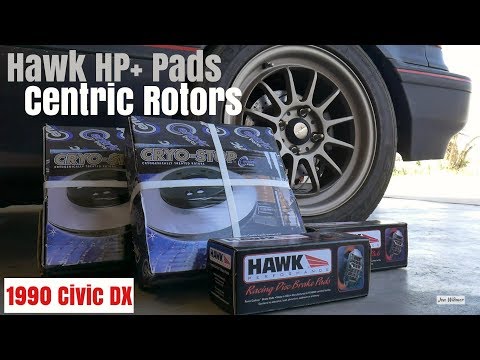 Hawk HP+ with Centric Rotors on my Civic EF B20B - Brake Upgrades