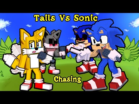 "Chasing" FNF Tails Vs Sonic - VS Tails.EXE (Minecraft Animation)