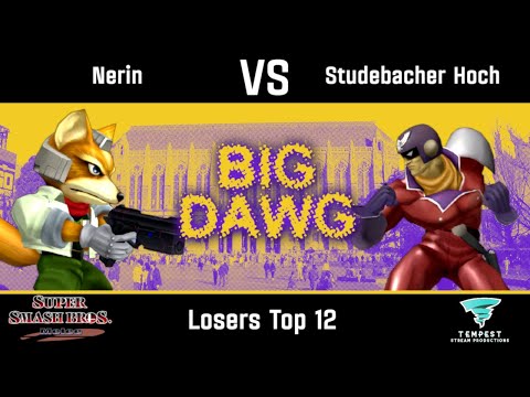Nerin (Fox) vs Studebacher Hoch (Captain Falcon) - Melee Losers Top 12 -  Big Dawg
