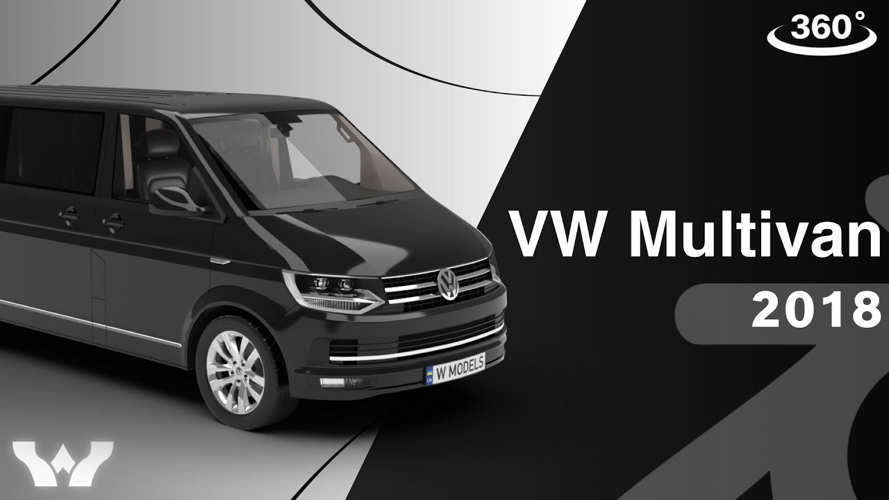 Volkswagen Tranporter T6 Multivan 2019 3D Model