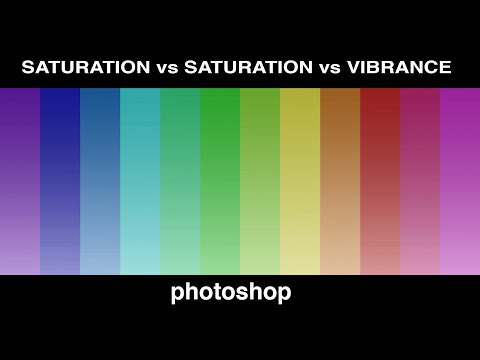 Saturation vs Vibrance vs Saturation in Photoshop