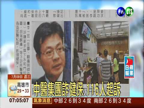 中醫集團詐健保 116人起訴