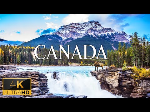 FLYING OVER CANADA (4K Video UHD) - Relaxing Music With Beautiful Nature Video For Stress Relief