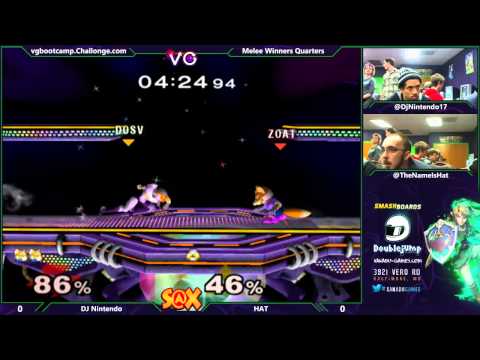 S@X - SSBM Winners Quarters - DJ Nintendo (Fox) Vs. HAT (Sheik)