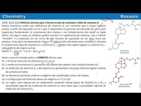 UFSC 2016 Q33 - Vitamina D