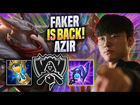 FAKER THE AZIR GOD IS BACK! - T1 Faker Plays Azir MID vs Katarina! | Bootcamp 2022