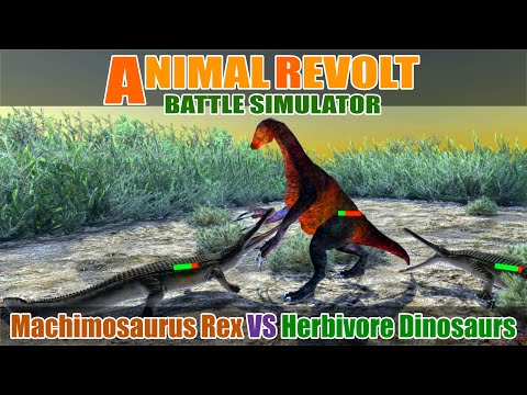 Machimosaurus Rex vs Herbivore Dinosaurs - Animal Revolt Battle Simulator