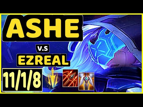 ZENIT (ASHE) vs EZREAL - 11/1/8 KDA BOTTOM ADC CHALLENGER GAMEPLAY - KR