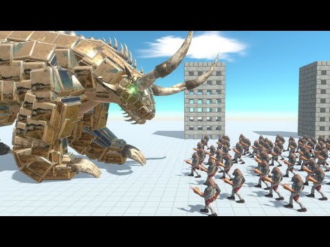 Behemoth vs 100 Mutant Primates Apes and Godzilla ARBS Animal Revolt Battle Simulator