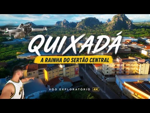 Sobrevoo na cidade de QUIXADÁ.vendo a movimentação e um belo PÔR do SOL