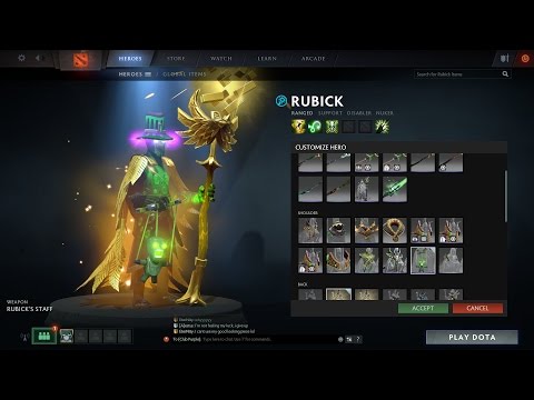 The Rubick is completed. (Golden Ornithomancer Mantle)