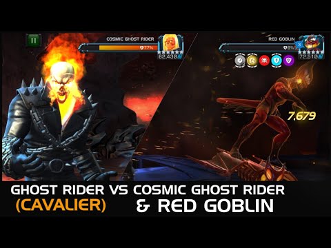 Ghost Rider VS Cosmic Ghost Rider & Red Goblin (Cavalier) Recursion - Marvel Contest of Champions
