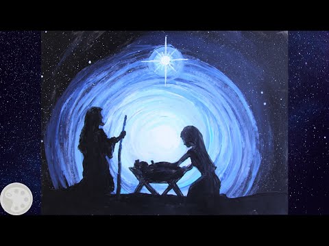 How to Paint a Nativity Scene with Acrylics | Full Video | Step by Step