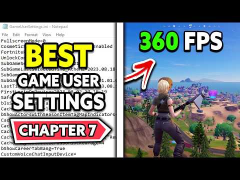 The BEST Game User Settings in Fortnite Chapter 7! (FPS BOOST & 0 DELAY)
