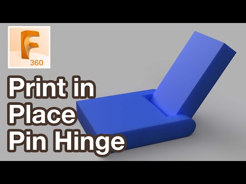 3D Print in Place Hinge with Parametric Pin Modeled in Fusion 360 Tutorial