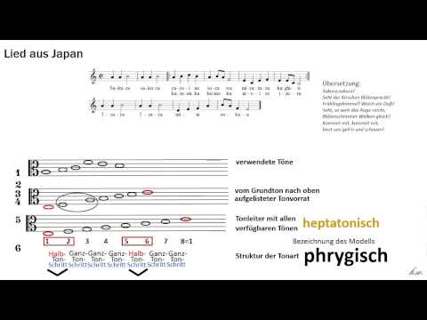 h.w. - Tonleitern 2b heptatonische Modelle (Kirchentonarten re,mi,fa,sol,la)