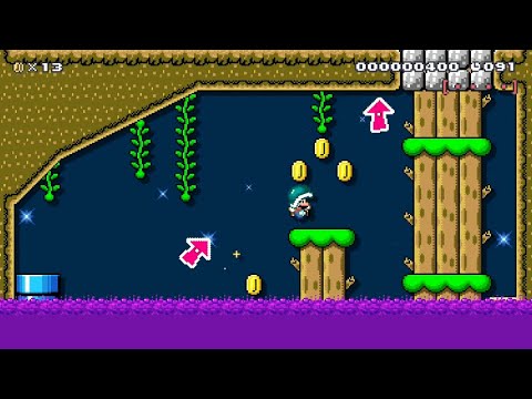 Poison Escape 1 #GG by Kufe 🍄Super Mario Maker 2 ✹Switch✹ #cal