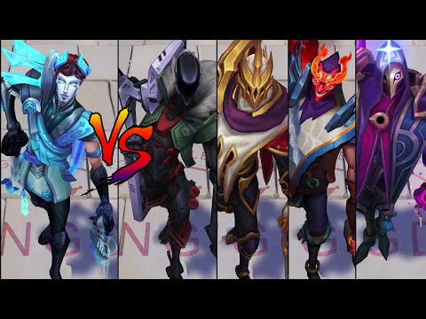 DWG Jhin vs SKT T1, Shan Hai Scrolls, Dark Cosmic, PROJECT Jhin Skin Comparison Spotlight 2021