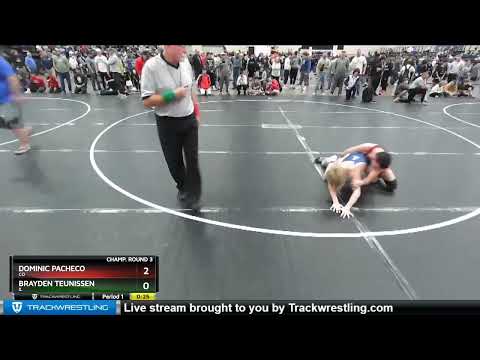 106 Lbs Champ. Round 3 - Dominic Pacheco, CO Vs Brayden Teunissen, IL 2665