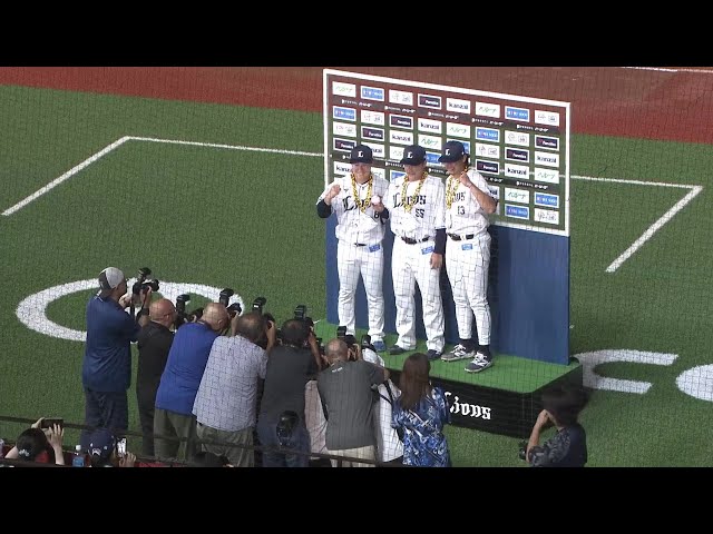 ライオンズ・高橋光成投手・仲三河優太選手・渡部聖弥選手ヒーローインタビュー 7月10日 埼玉西武ライオンズ 対 東北楽天ゴールデンイーグルス