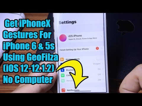 *UPDATE* Get iPhoneX Gestures For iPhone 6 & 5s On iOS 12-12.1.2 (GeoFilza) No Jailbreak
