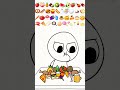 Food Emoji Challenge Shorts Animation