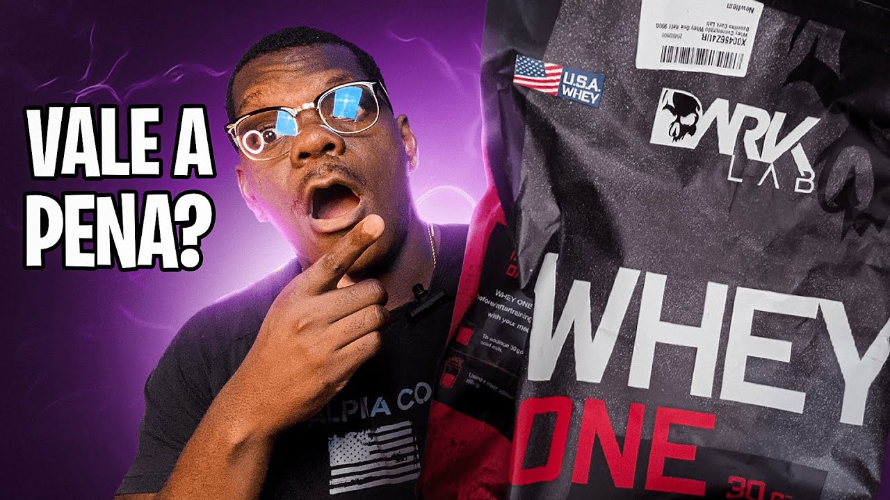Miniatura da avaliação em vídeo de Whey Protein Dark Lab Premium One Chocolate 900g Preto