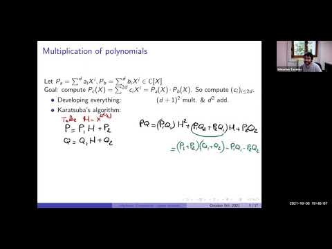 [GCT2022] Sebastien Tavenas -- Algebraic complexity: upper bounds