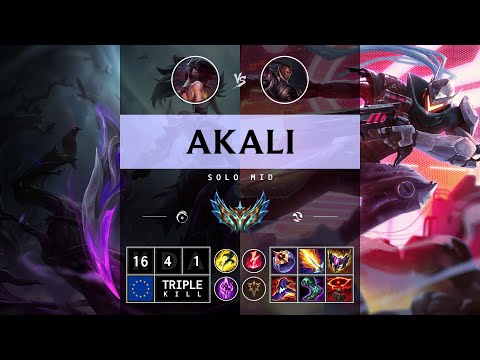 Akali Mid vs Lucian - EUW Challenger Patch 14.13