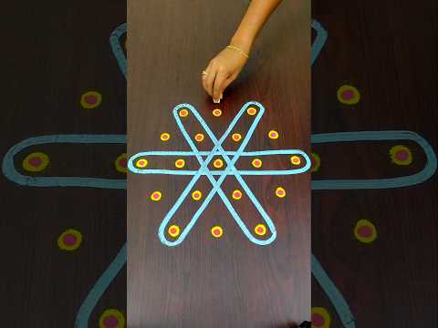 Easy Kolam For Beginners @RoopaRangoli #shorts #rangoli #kolam #muggulu #padikolam #kolangal