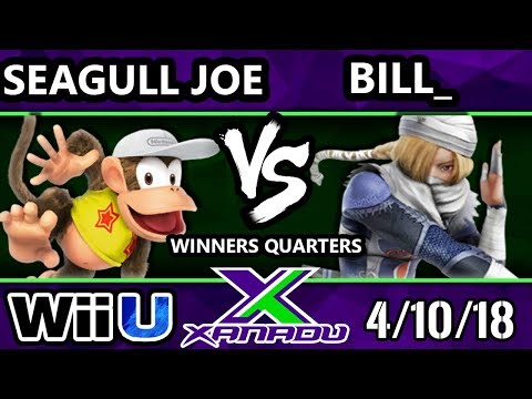 S@X 245 Smash 4 - Seagull Joe (Diddy Kong) Vs. Bill_ (Cloud, Sheik)  - Wii U Winners Quarters