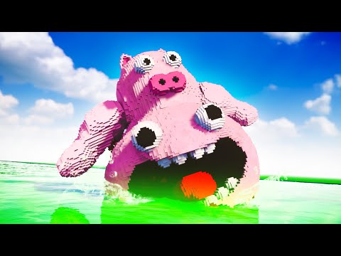 Melting CHEF PIGSTER In A Giant Pool of ACID in Teardown mods