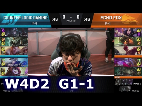CLG vs Echo Fox Game 1 | S7 NA LCS Spring 2017 Week 4 Day 2 | CLG vs FOX G1 W4D2 1080p