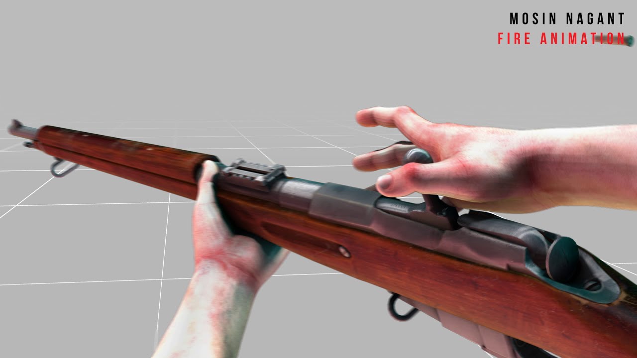 Game Animation: Mosin Walk & Fire!