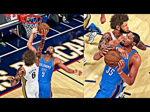 NBA 2K16 MyCAREER - Cam Tries To END Serge Ibaka's CAREER With A Poster DUNK And Flagrant Fouls KD !
