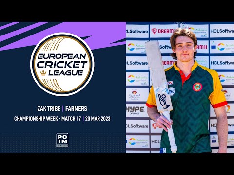 POTM: Z.Tribe - Championship Week, Match 17 - CIY vs FAR | European Cricket League 2023 | ECL23.101