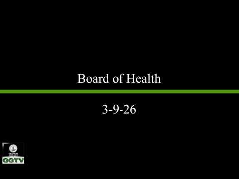 From the Board of Health