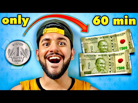 Turning Rs 1 into RS 1,000 in 60 Minutes Challenge 😱