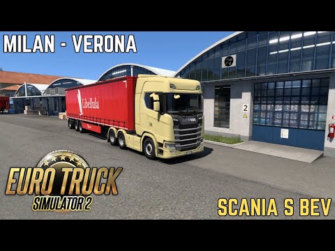First Euro Truck Simulator 2 Trip - Milan to Verona (Scania S BEV)