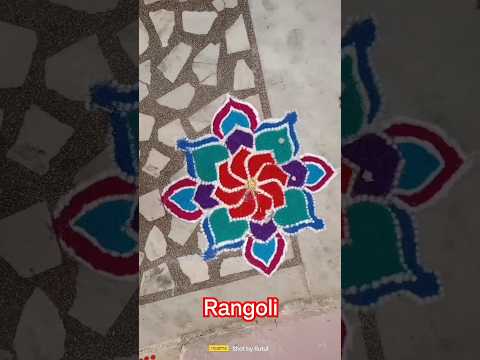 how to make diwali rangoli #shortvideo