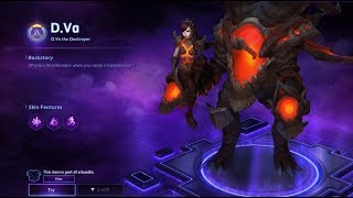 Heroes of the Storm: D.Va the Destroyer skins.