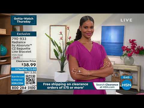 Radiance by Absolute Sterling Silver Baguette Tennis Bra...