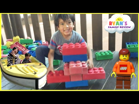 LEGOLAND rides for kids amusement park! Family Fun Playground Children Play Area! Lego Building Video