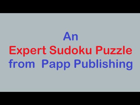 Sudoku Primer 257 - Another Expert Puzzle from Papp Publishing