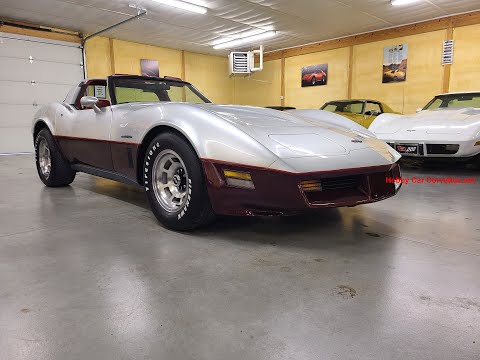 1982 Silver Dark Claret Corvette For Sale Video