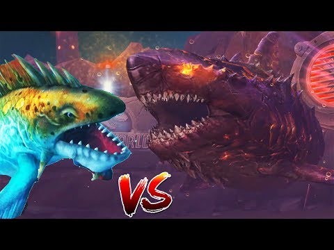MEGALODON COLOSSUS 04 BOSS FIGHT - Jurassic World The Game Aquatic Battle Dinosaur Simulator 2017