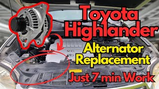 2008-2018 Toyota Highlander Alternator  Easy Removal & Replacement (Quick Video)